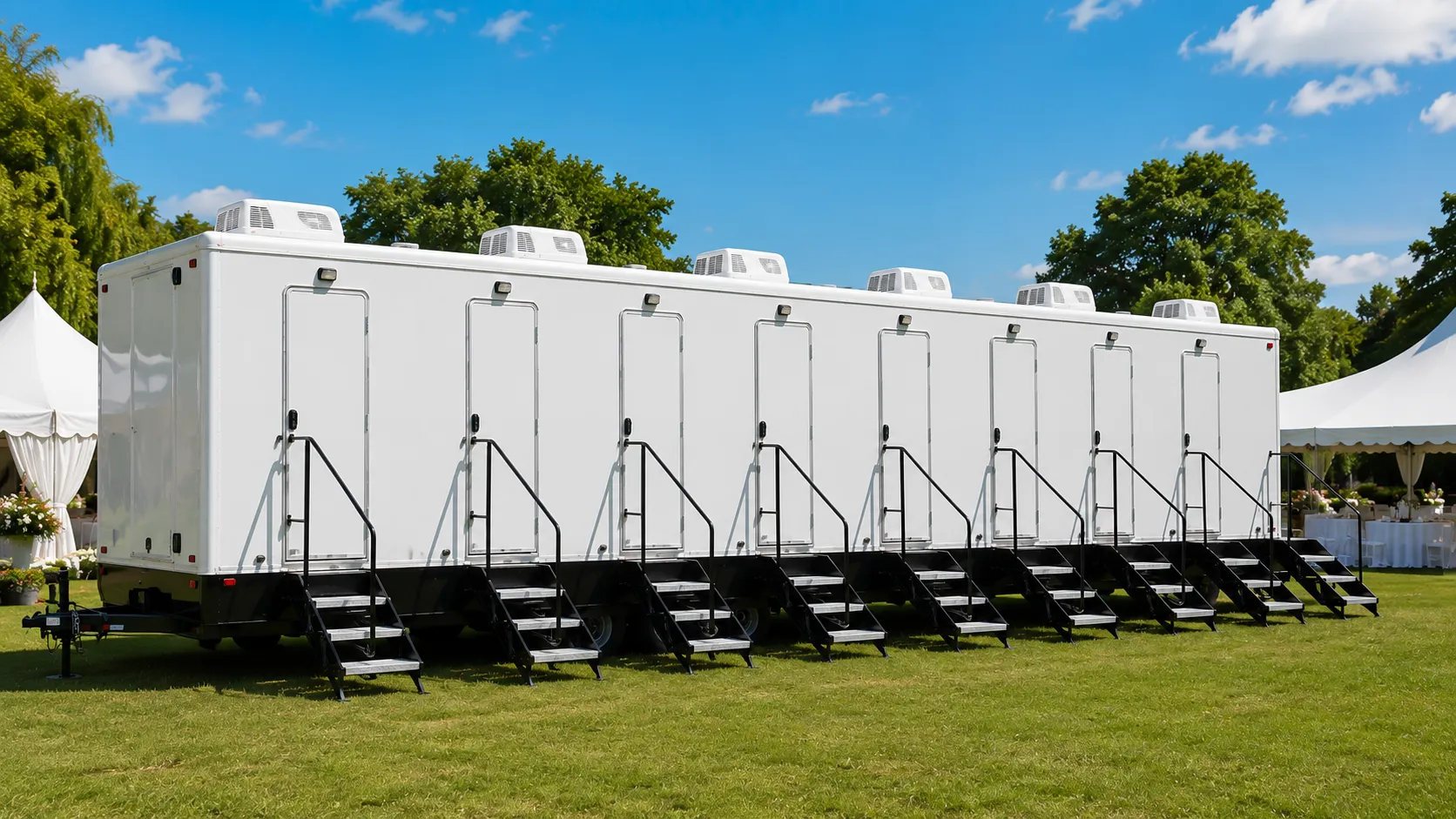 8 Stall Restroom Trailer in Cary, NC